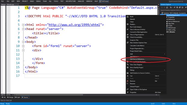 Add the Service Reference